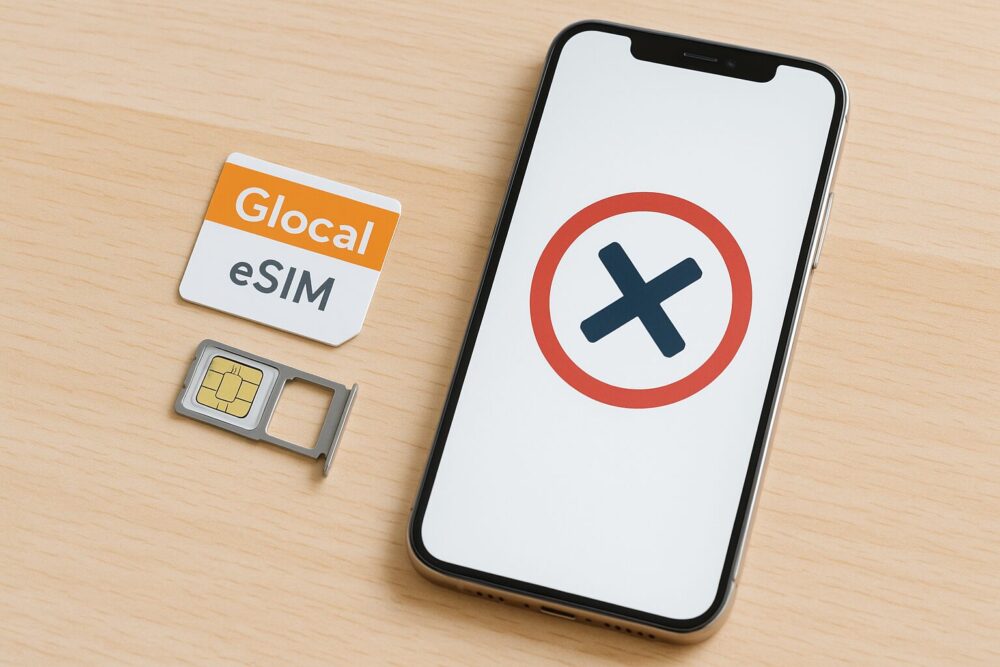 glocal-esim-not-connected